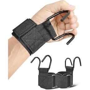 Weight Lifting Hooks (Pair), Lifting Wrist Straps For Deadlifts, Pull Ups & Shrugs, 600 Lbs(272 kg) Capacity Wristband with Thick Padding, Heavy Duty Gym Workout Grips Straps for Men and Women in Saudi Arabia