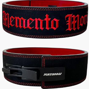 حزام رفع الأثقال من الجلد الفاخر من كاتامو - رافعة فولاذية آمنة، دعم رفع الأثقال للرفع الميت والقرفصاء والمصاعد الثقيلة in Kuwait