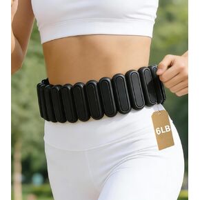 حزام الوزن للرجال والنساء - حزام مرجح للمشي مع أوزان المشي، تصميم سيليكون قابل للتعديل حاصل على براءة اختراع للياقة البدنية، تدريب القوة، المشي لمسافات طويلة، الجري، اليوغا، إعادة التأهيل in Kuwait