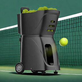 Tennis Ball Machine, Automatic Throwing Machine Trainer/Thrower/Equipment for Daily Practice, Enhance Skills, with App/Remote, Multiple Training Modes, for Players of All Levels,Red, Red in Saudi Arabia