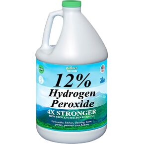 Nature's Freedom 12% Hydrogen Peroxide, 1 Gallon with “How to Do Everything with 12% Hydrogen Peroxide" Cleaning Book – Pure H2O2 for Home & Surface Cleaning in Kuwait