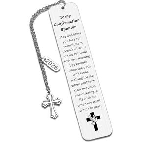 2025 Confirmation Sponsor Gifts for Men Women - Confirmation Sponsor Appreciation Gifts Thank You Gifts for Sponsor Catholic Confirmation Gifts, Religious Christian Gifts for Women Men Cross Bookmark in Kuwait