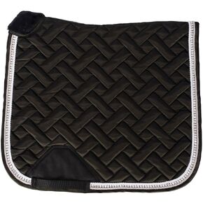 Schneiders Satin Dressage Pad with Bling Upscale Dressage Pad | Basketweave Print | Comfortable Fit | Relief for Wither | Bling Accents in Kuwait