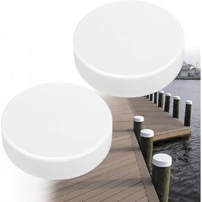 2 Pack 9" Flat Marine Dock Piling Cap for Marine Docks Post Pole, Flat Top Design Piling Caps for Post Pole Pylon Pipe, White in Kuwait