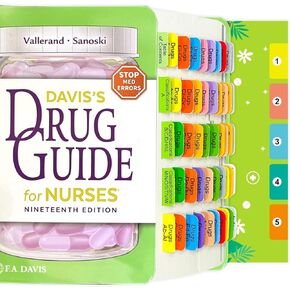 Book Dividers Tabs for Davis's Drug Guide for Nurses 18th Edition - 56 Color Coded Laminated Tabs with Guidelines - Perfect for Students and Professionals in The Medical Field (Book not Included) in Kuwait