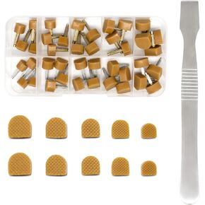 MHBH High Heels Tips Replacement Shoes Repair Caps, 20 Pairs Shoe Heel Repair, U Shape Heel Caps Shoe Heel Repair Kit for Women's Shoes With 1 pry nail iron sheet, 5 Sizes, 8,/9/10/11/12mm (Black) in Kuwait