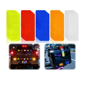 100pcs Reflective Stickers Hi Vis Reflective Tape Outdoor Waterproof Reflective Strips for Bikes Car Trailer Motorcycle Helmet Backpack Mailbox Scooter Golf Cart Clothing Post Red Yellow (100pcs) in Kuwait
