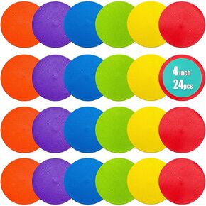 Spot Markers 9 Inch 9 Colors Non Slip Rubber Floor Markers Flat Field Cones Poly Dots for Soccer Basketball Sports Speed Agility Training and Drills in Saudi Arabia