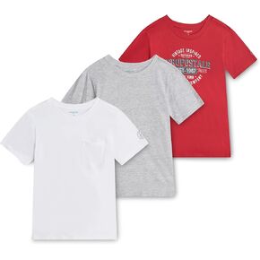 AEROPOSTALE Boys' Active T-Shirts - 3 Pack Soft Jersey Crew Neck Short Sleeve Logo Printed Pocket Tees for Boys (Sizes: 8-16) in Kuwait