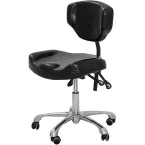 كرسي سرج مع دعم للظهر، كرسي دوار 360 درجة، كرسي مكتب بارتفاع هيدروليكي، ارتفاع قابل للتعديل 46-60 سم، لعيادة التجميل بالمنزل والمكتب in Kuwait