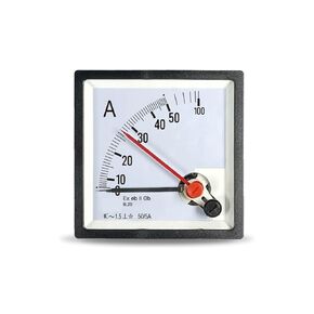 6L2B Ammeter Two-pin AC AC76 ExebIIGb Red Needle 50/100/5A CP80 BE80 1Pcs(AC 100-5A) in Saudi Arabia