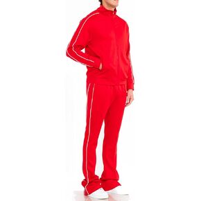 Men’s Tracksuit Set, Stacked Sweat Suit Two Piece Outfit with Jogger Pants for Casual Athletic Wear in Kuwait