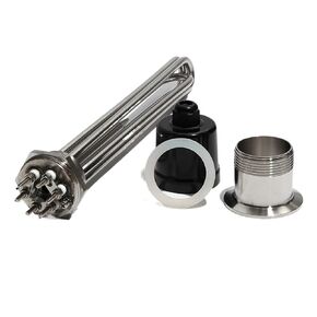 1.5" BSP DN40 Heating Element for Brewery & Distilling - 220V/380V, 3KW-12KW, with Ground Screw & Temperature Probe(with M Adapter,380V-4.5KW 230mmL) in Kuwait