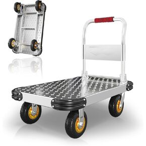 1100LBS Heavy Duty Foldable Platform Dolly Collapsible Push Cart with Swivel Wheels Moving Dolly Cart for Easy Transport in Saudi Arabia