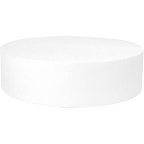 O'CREME Polystyrene Dummy Cake Decorating Display for Baked Goods Bakery Supplies Round Shape (14" Diameter x 2" High) in Kuwait