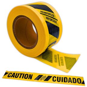 شريط حاجز مقوى من ACE Supply - بكرة شريط خطر أحمر - 3 بوصة × 300 × 5 مل - أشرطة متراس للبناء والمرافق والتحكم في الحشود وخدمات الطوارئ in Kuwait