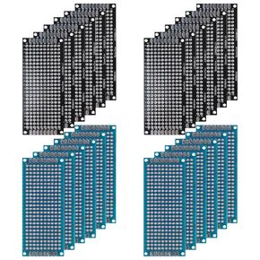24 قطعة (3 × 7 سم) مجموعة النموذج الأولي للوحة PCB مزدوجة الجوانب لحام 2 لون لوحة دوائر مطبوعة عالمية للحام والمشروع الإلكتروني in Kuwait