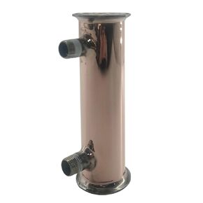 مكثف التقطير بمشبك نحاسي، مشبك 2 بوصة (51 مم) مكثف OD64 مم، 6 قطع من 12 أنبوبًا نحاسيًا. مزيل البلغم، ارتداد (فضي) in Kuwait