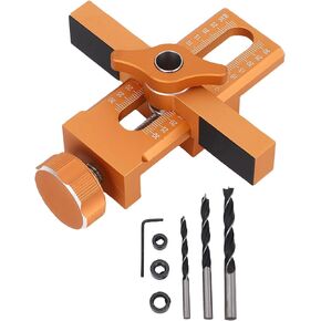Cabinet Door Installation Positioner, Adjustable Aluminium Alloy Cabinet Door Installation Positioner with 6mm, 8mm and 10mm Drill Bits in Kuwait