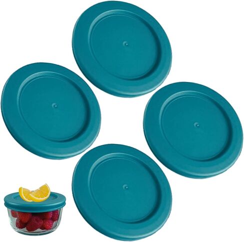 2 Cup/470 mL Turquoise Replacement Lids/Covers for Pyrex 7200-PC, Anchor Hocking & KlareWare Storage Bowls *Lids Only - Glass Container Not Included* (6 Pack, Turquoise) in Kuwait