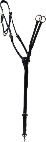 CHALLENGER Horse Australian Outrider Black Leather Martingale Breastplate 110BP325BK-F in Saudi Arabia
