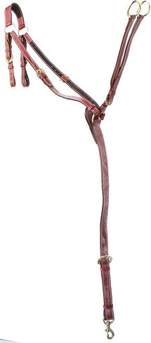 CHALLENGER Horse Australian Outrider Brown Leather Martingale Breastplate 110BP325BR-F in Saudi Arabia