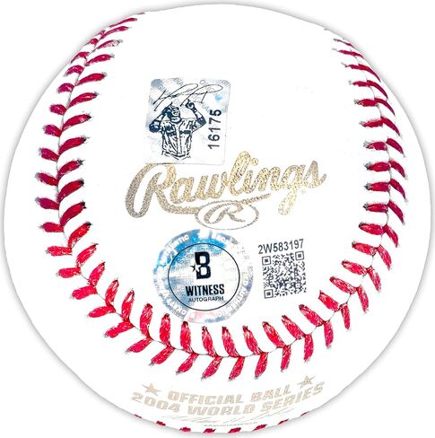 David Ortiz Autographed Official 2004 World Series Logo M.L.B Baseball Red Sox "04 WS Champs" Beckett BAS Witness Stock #236699 in Saudi Arabia
