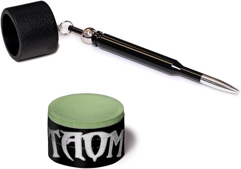 Taom V10 Billiard Pool Cue Premium Chalk Green - مع حامل طباشير رصاصي in Saudi Arabia