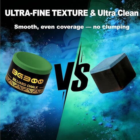 Pool Cue Chalk 4 Pack, Nano Billiard Chalk Round Cue Chalk, Smooth Low Residue Pool Chalk, Reduce Miscue, Durable Long Lasting Chalk for Pool Table, Bars, Clubs & Home – Green in Kuwait