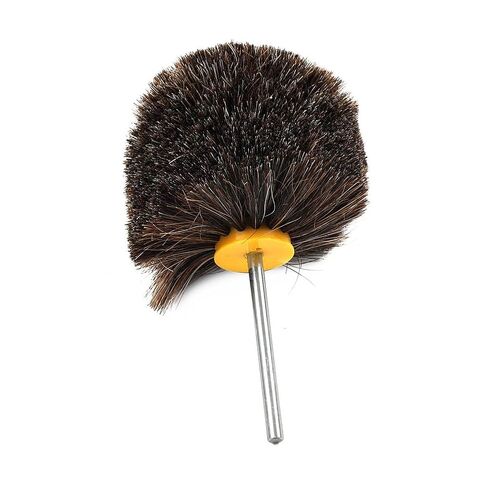 Horsehair Polishing Wheel Brush 4" Horse Hair Buffing Grinding Roller Drill Buffer Abrasive Grinder Rotary Tool 100x160mm Brown for Surface Texture Burnishing in Saudi Arabia