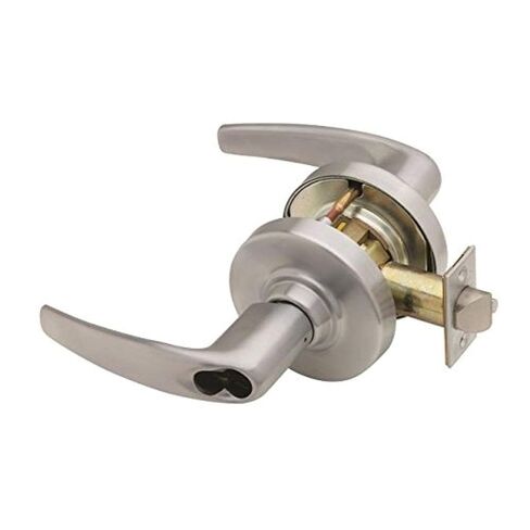 Schlage commercial ND53JDATH626 ND Series Grade 1 Cylindrical Lock, Entry Function Turn/Push-Button Locking, Athens Lever Design, Satin Chrome Finish in Saudi Arabia