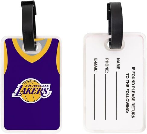 علامة الأمتعة Desert Cactus Los Angeles Lakers - بطاقة تعريف السفر الرسمية لكرة السلة الوطنية لكرة السلة LA Lakers NBA للحقائب والحقائب والحقائب المحمولة (علامة الأمتعة الأكريليك D) in Kuwait