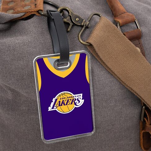 علامة الأمتعة Desert Cactus Los Angeles Lakers - بطاقة تعريف السفر الرسمية لكرة السلة الوطنية لكرة السلة LA Lakers NBA للحقائب والحقائب والحقائب المحمولة (علامة الأمتعة الأكريليك D) in Kuwait