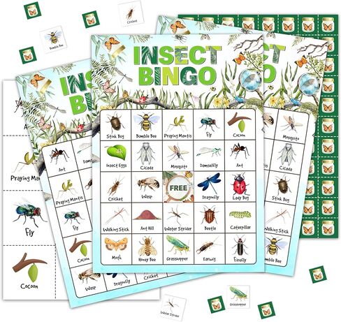 Picnic Bingo Cards لأصدقاء العائلة ، ألعاب البنغو الصيفية للبالغين ، مستلزمات زخارف الحفلات في التخييم الصيفي ، وبطاقات لعبة السفر في الهواء الطلق ، و 24 لاعبًا بطاقات لعبة -01 in Kuwait