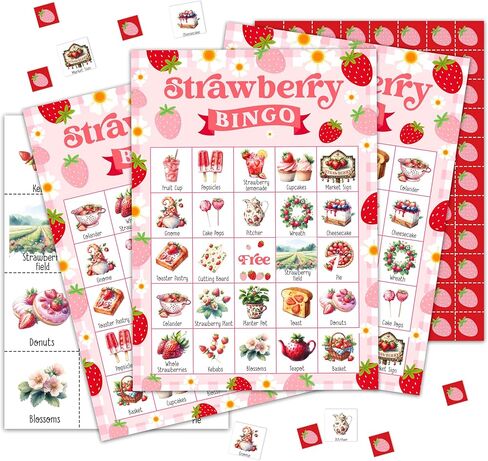Picnic Bingo Cards لأصدقاء العائلة ، ألعاب البنغو الصيفية للبالغين ، مستلزمات زخارف الحفلات في التخييم الصيفي ، وبطاقات لعبة السفر في الهواء الطلق ، و 24 لاعبًا بطاقات لعبة -01 in Kuwait