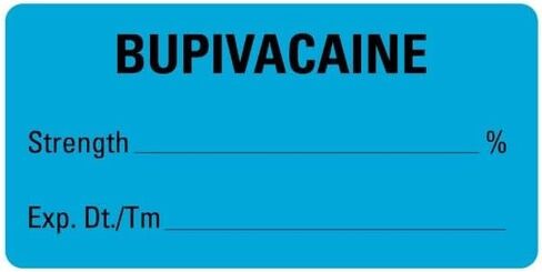 2"x1" BUPIVACAINE Medical Healthcare Labels in Saudi Arabia