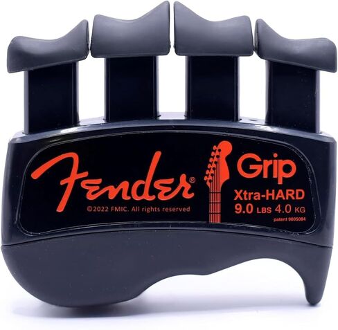 جهاز تمرين اليد والأصابع من Fender GRIP (صلب - 7 رطل / 3.2 كجم) - أفضل مقوي مريح للأصابع لتحسين العزف على جميع الآلات الوترية (الجيتار، والباس، والكمان، وما إلى ذلك) in Kuwait