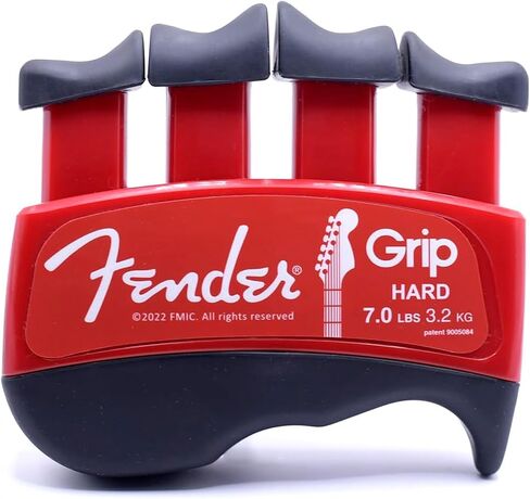 Fender GRIP Hand and Finger Exerciser (Hard - 7lbs / 3.2kg) – Best Ergonomic Finger Strengthener to improve play on all stringed instruments (Guitar, Bass, Violin, etc.) in Kuwait
