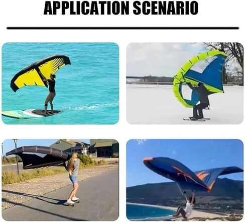Windsurfing Inflatable Wing,4㎡,5㎡,6㎡ Wind Wingfoil and Hydrofoil Board, Handheld Surf Sail, with Window, for Water Sports, Kiteboarding, Surfing,4m³ in Kuwait