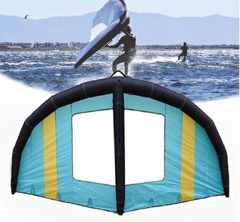 Inflatable Hydrofoil Board,Handheld Surf Sail,Inflatable Surfing Wing,Kitesurfing Wing Windsurfing with Window,for Water Sports Kiteboard Surf,4m³ in Kuwait