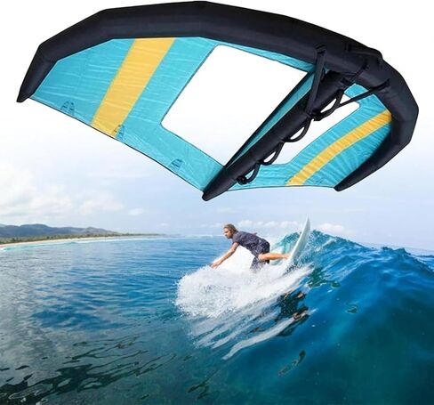 Inflatable Hydrofoil Board,Handheld Surf Sail,Inflatable Surfing Wing,Kitesurfing Wing Windsurfing with Window,for Water Sports Kiteboard Surf,4m³ in Kuwait