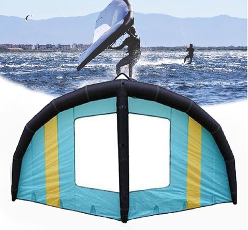 Inflatable Surfing Wing Windsurfing Sail,Lightweight Stable Inflatable Kite Hydrofoil,Wind Surfing Surfboard and Sail,with Storage Bag Kiteboard,5m³ in Kuwait