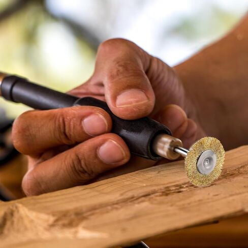 30 قطعة من فرش الأسلاك النحاسية، عجلة فرشاة الأسلاك، مجموعة عجلة تلميع الأسلاك النحاسية لأدوات دريميل الدوارة (مغزل 1/8 بوصة) in Kuwait