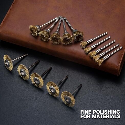 30 قطعة من فرش الأسلاك النحاسية، عجلة فرشاة الأسلاك، مجموعة عجلة تلميع الأسلاك النحاسية لأدوات دريميل الدوارة (مغزل 1/8 بوصة) in Kuwait