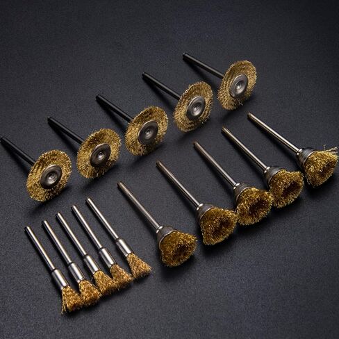 30 قطعة من فرش الأسلاك النحاسية، عجلة فرشاة الأسلاك، مجموعة عجلة تلميع الأسلاك النحاسية لأدوات دريميل الدوارة (مغزل 1/8 بوصة) in Kuwait