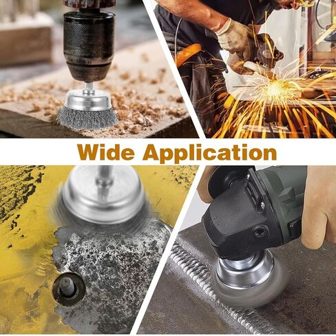 24PCS Wire Wheel Brushes for Drill, 1/4-Inch Hex Shank Cup, Wheel and Pen Brush Set, Die Grinder Wire Wheels Brushes, Wires Drill Brush Attachmentfor Rust Removal, Corrosion and Scrub Surfaces in Kuwait