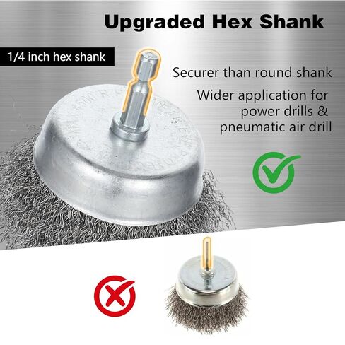 24PCS Wire Wheel Brushes for Drill, 1/4-Inch Hex Shank Cup, Wheel and Pen Brush Set, Die Grinder Wire Wheels Brushes, Wires Drill Brush Attachmentfor Rust Removal, Corrosion and Scrub Surfaces in Kuwait