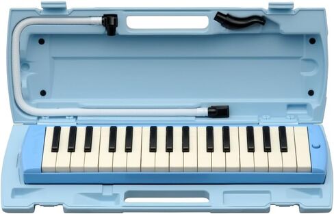 Yamaha Pianica Keyboard Harmonica, 32 Keys, Blue, P-32E, For Children's Convenience, Comes with Plastic Hard Case with Matching Color 1) Blue in Kuwait