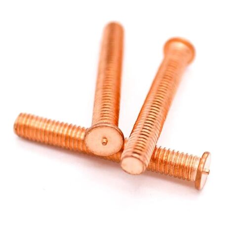 Spot Welding Screws, Carbon Steel Copper Plated Stud Weld Spot Welding Screw Solder Point Nail Bolt(30mm,50pcs M3) in Saudi Arabia