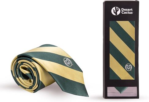 Desert Cactus Colorado State University Neck Tie CSU Rams 100% Polyester Necktie with Logo, Officially Licensed in Saudi Arabia